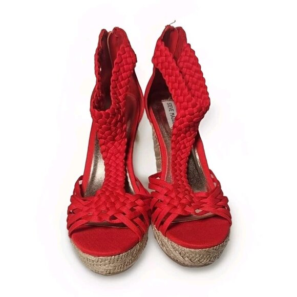 Steve Madden Wedge Spadrille  Sandals Size 7.5 - Picture 4 of 8